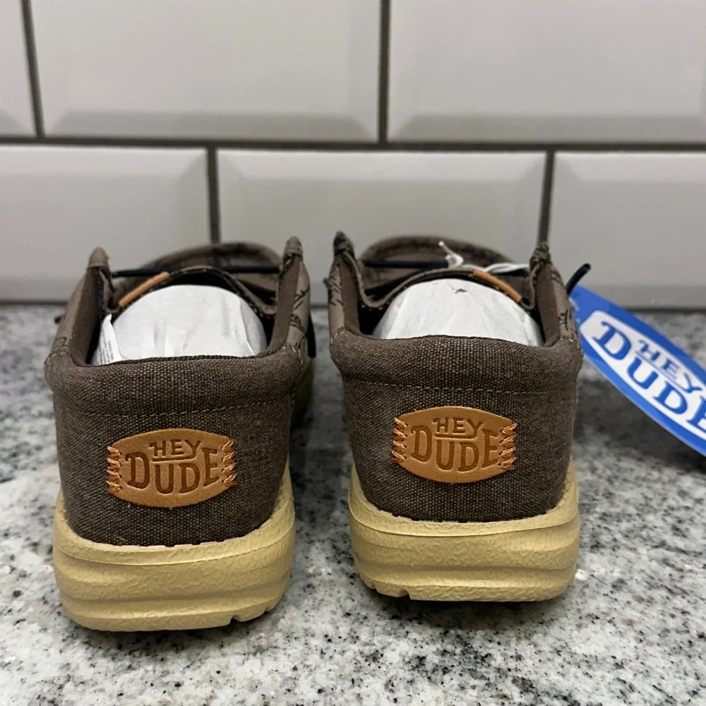 Hey Dude Kids Youth 1 Wally Desert Olive Brown Cactus Limited Edition Western